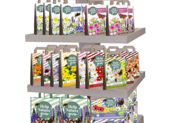 Sīpolpuķu maisījums Help Nature Grow (stends + 142 pakas)