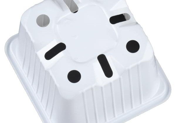 Puķu pods 8 x 8 x 7 cm, balts