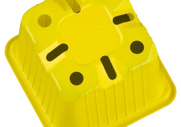 Puķu pods 8 x 8 x 7 cm, dzeltens