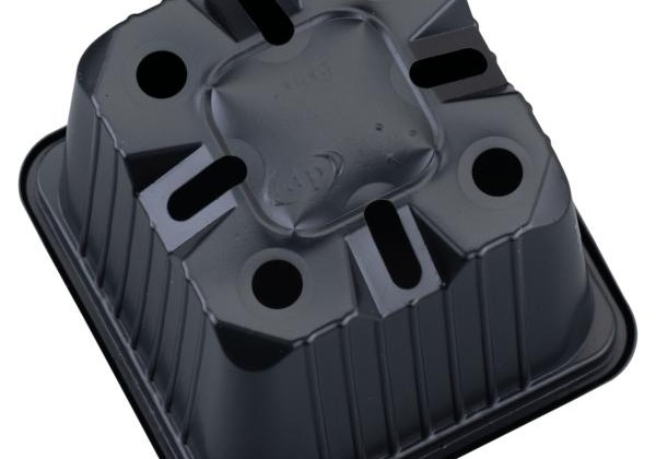 Puķu pods 8 x 8 x 7 cm, melns