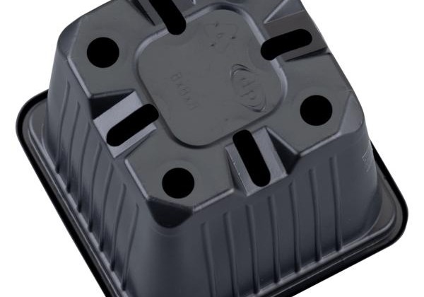 Puķu pods 8 x 8 x 8 cm, melns