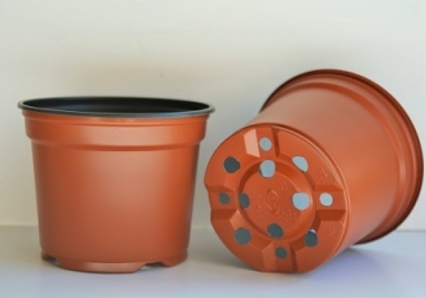 Puķu pods 9 cm H, brūns