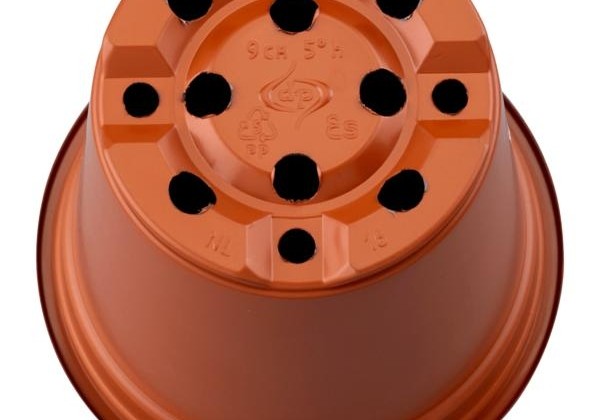 Puķu pods 9 cm H, brūns