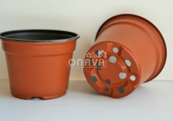 Puķu pods 9 cm, brūns
