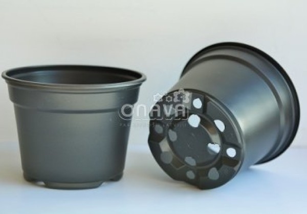 Puķu pods 9 cm, melns