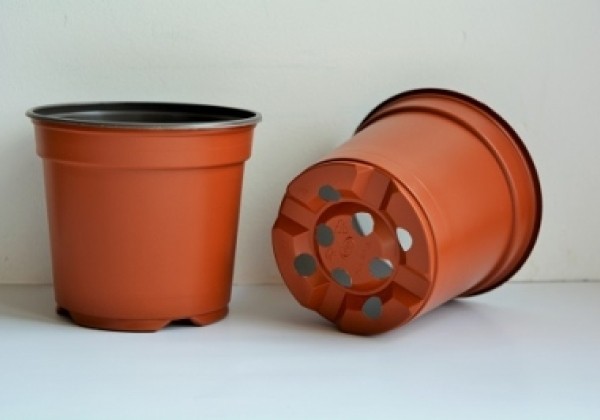 Puķu pods 10 cm, brūns