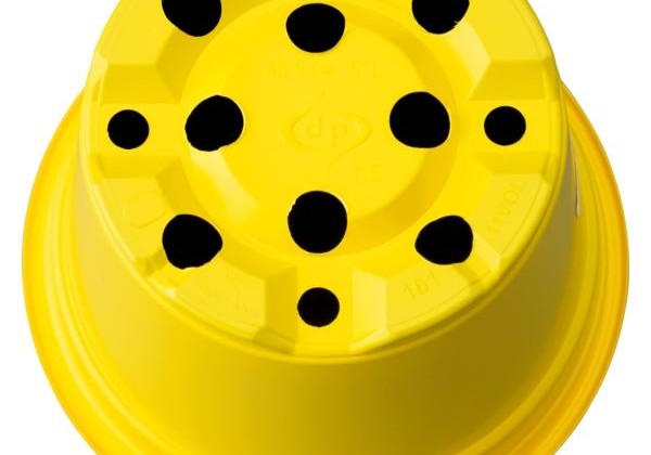 Puķu pods 10,5 cm L, dzeltens