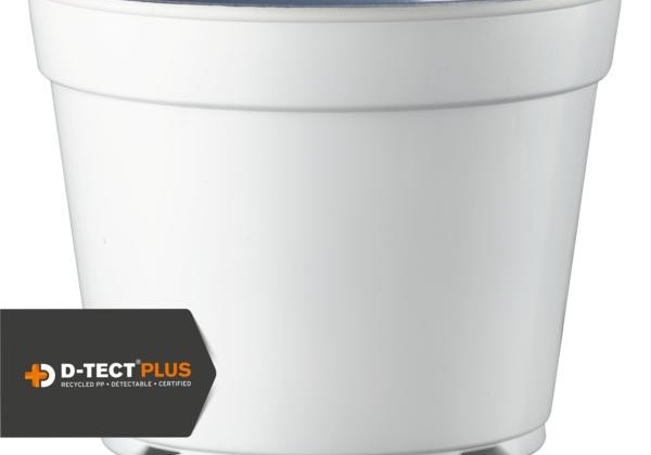Puķu pods 14 cm L, balts