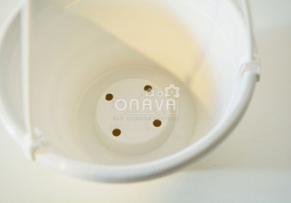 Iekarināmais pods Jacinta 19 cm, balts (palete)