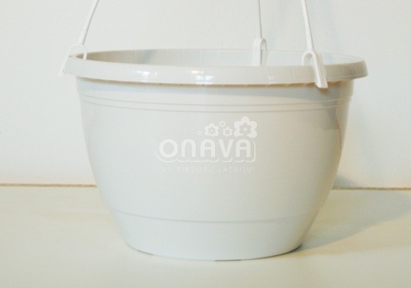 Iekarināmais pods Jacinta 23 cm, balts (palete)