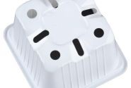 Puķu pods 8 x 8 x 7 cm, balts