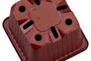 Puķu pods 8 x 8 x 7 cm, brūns