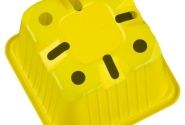 Puķu pods 8 x 8 x 7 cm, dzeltens