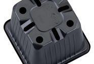 Puķu pods 8 x 8 x 8 cm, melns