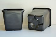 Puķu pods 8 x 8 x 8 cm, melns